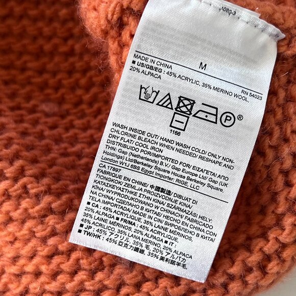 Banana Republic Women Cable Knit Chunky Sweater Italian Yarn Merino Wool Alpaca - Picture 5 of 8